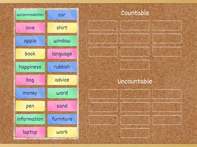 Countable and Uncountable Nouns (Gateway B1)
