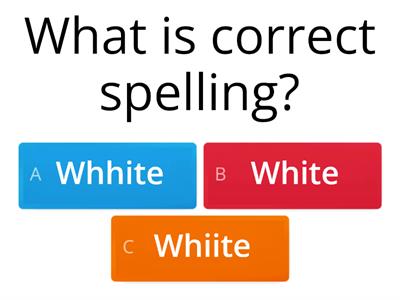 Spelling Quiz 