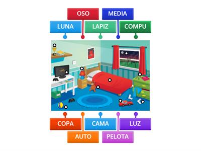 VOCABULARIO DORMITORIO  - Lectura