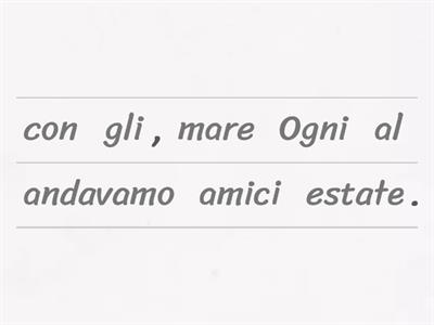 Ordina le frasi. Imperfetto e passato prossimo