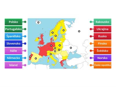 tématická mapa Evropy