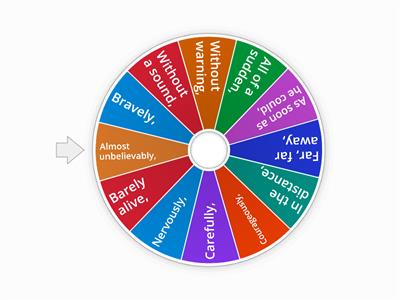 Fronted adverbial Spin the wheel