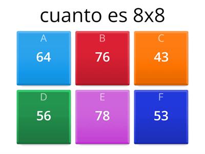 tabla del 8