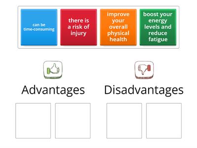 EGE Advantages and disadvantages of doing exercise