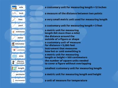 Measurement Vocab