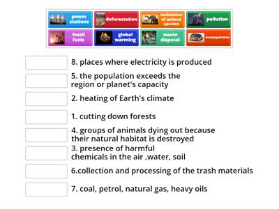 Enviromental problems vocabulary