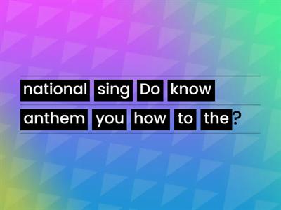 How to sing the national anthem.