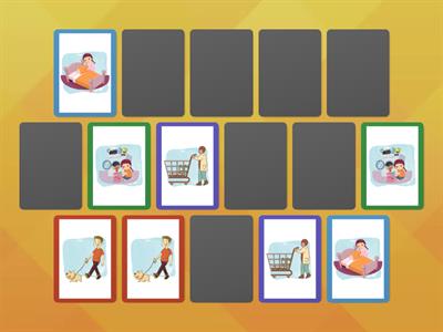 Household chores - memory game 