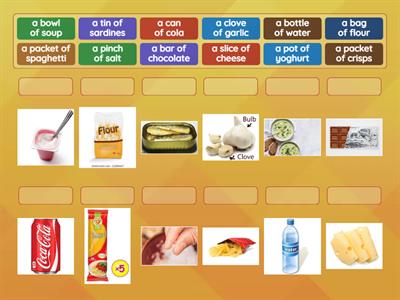 Quantities and containers 