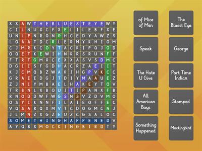 Banned Books Crossword Puzzle