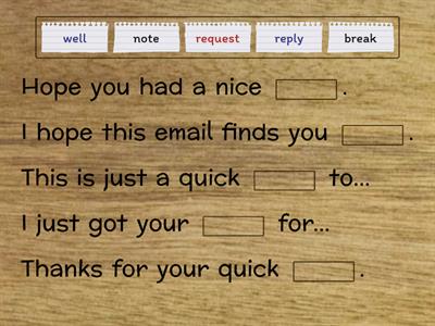 Email phrases