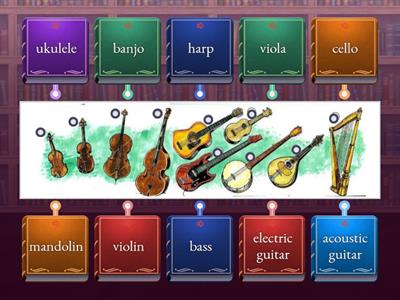 Vocabulary - Musical Instruments 1 - Strings