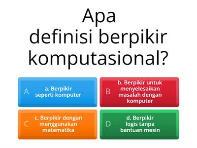 BERPIKIR KOMPUTASI