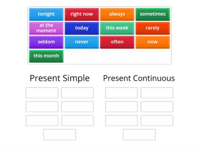 Present Simple / Continuous - adverbs