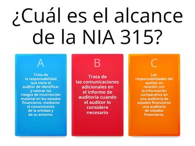 NIA 315 IDENTIFICACIÓN Y VALORACIÓN DE LOS RIESGOS DE INCORRECCIÓN MATERIAL MEDIANTE EL CONOCIMIENTO DE LA ENTIDAD Y DE 