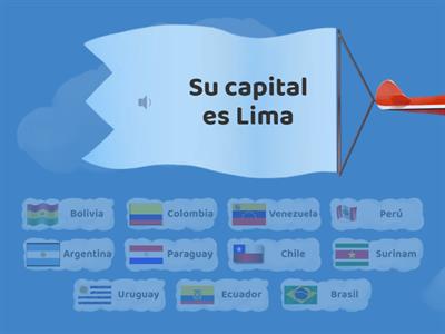 Paises de América del Sur  y sus capitales