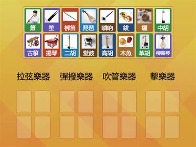 中國的傳統樂器分類