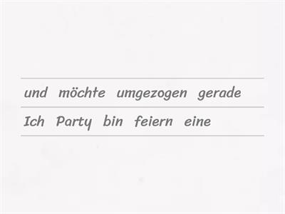 einen Brief schreiben - Satzstellung