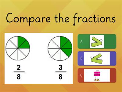 Comparing Fractions - Like denominators