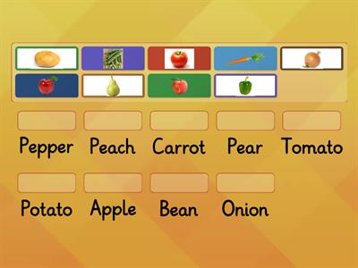 Fruits and Vegetables Vocabulary