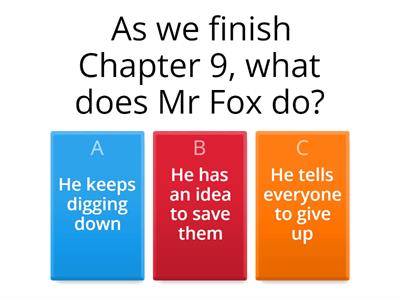 Fantastic Mr Fox . . . so far (Chapters 6 - 9)