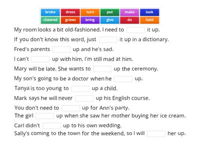 Phrasal Verbs with UP