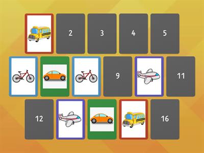 Means of transport Memory game
