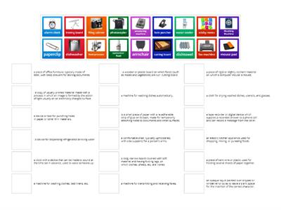 VOCABULARY  SUMMARY:  EVERYDAY  OBJECTS