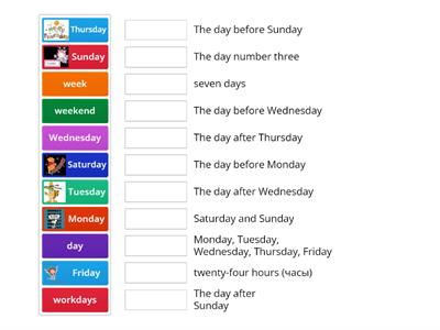 Days of the week  