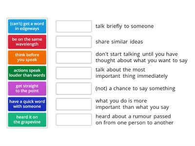 Communication idioms
