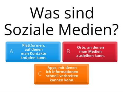 Quizz: Meinungen und Bewertungen in Sozialen Medien