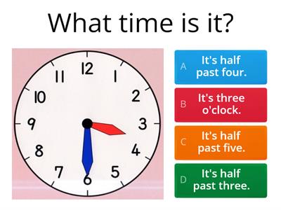 TELLING THE TIME - hour and half hour