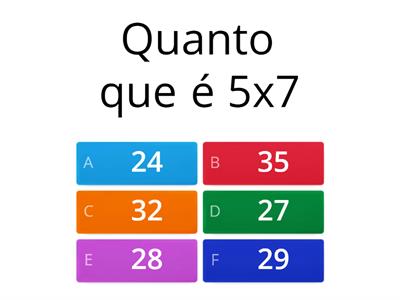 tabela de multiplicação /5 ° ano.