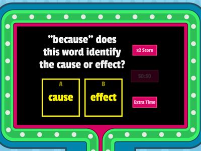 Signal words - cause and effect