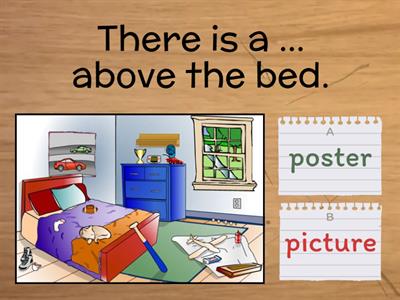 Bedroom furniture & Prepositions of place - 5th grade