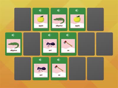 Letters a, b  Memory Game