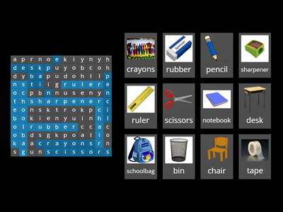 wordsearch#Things in the classroom#wordsearch02