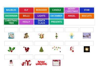 Christmas Words Match Up 3
