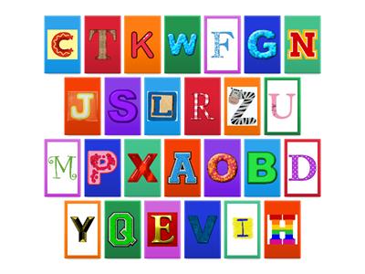 Kid's Box 2 Unit 1 - English alphabet 1 (flip tiles)
