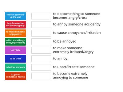 Annoyance vocabulary