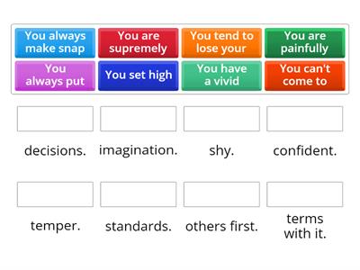 IELTS Vocabulary. Personality 1.2