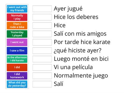 Spanish Que Hiciste - Teaching Resources