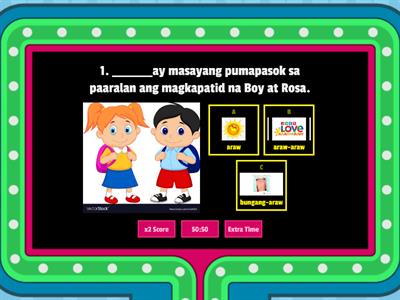 Aralin 5 Makapaghihintay ang Amerika (Dulang Pilipino) Piliin ang salitang kokompleto sa pangungusap.