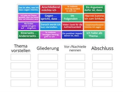 Vortrag Redemittel