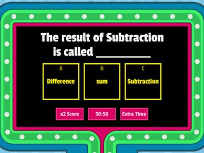 Subtraction 