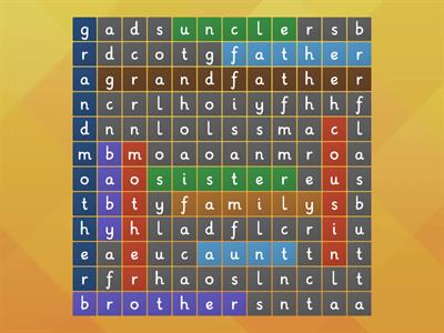 Family wordsearch (WW Starter)