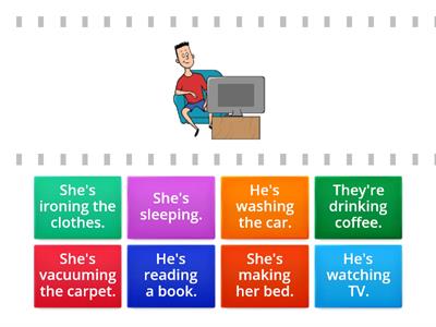 Present Continuous household chores