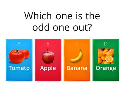Odd one out - fruit vs vegetables