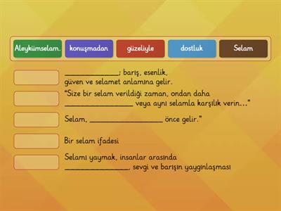 5.Sınıf Din Kültürü Selamlaşma Adabı Etkinliği-2