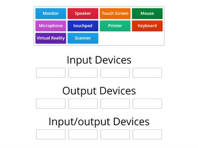 Input and Output Devices 